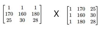 Picture showing multiplying two 3x3 matrix